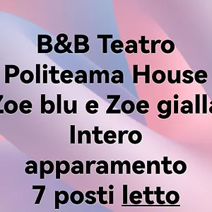 Teatro Politeama House Zoe Blu E Gialla Intero Appartamento Palermo